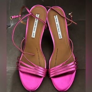 Metallic pink mid-heel sandals by &Other stories